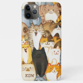 Katten Galore Monogram Case-Mate iPhone Case (Achterkant)