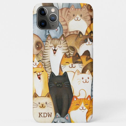 Katten Galore Monogram Case-Mate iPhone Case (Achterkant)