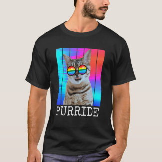 Katten Gay Pride Regenboog Zonneschermen Lgbtq Voo T-shirt