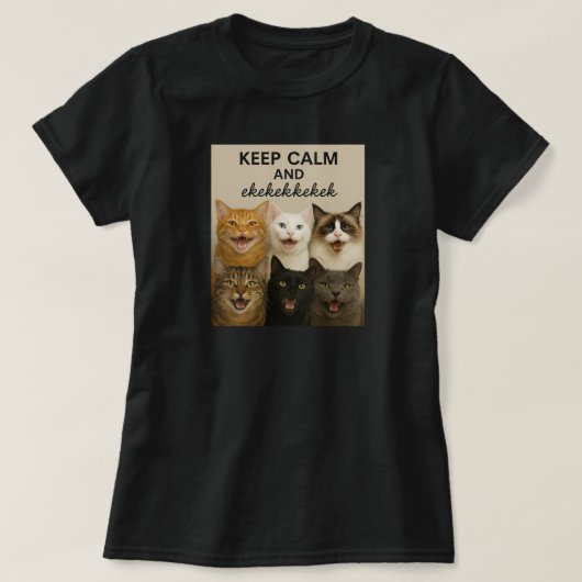 Katten gebabbel, tjilpen, ekekek t-shirt (Design voorkant)