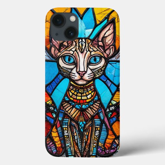 Katten Gebrandschilderd Glas Regenboog Uniek Esthe Case-Mate iPhone Case (Achterkant)