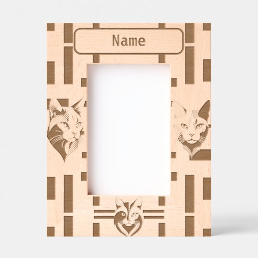 katten gegraveerde lijstjes (Voorkant)