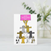 Katten Gelukkige Valentijnsdag Feestdagenkaart (Staand voorkant)