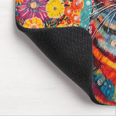 Katten gemengde gemengde papier collage muismat (Hoek)