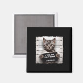 Katten gevangenisfoto Ik verscheurde het toiletpap Magneet (Voorkant / Achterkant)