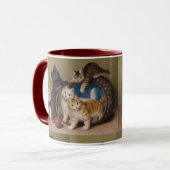  katten geven Sophie Sperlich de rode bal Mok (Voorkant links)