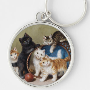  katten geven Sophie Sperlich de rode bal Sleutelhanger