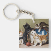  katten geven Sophie Sperlich de rode bal Sleutelhanger (voorkant)