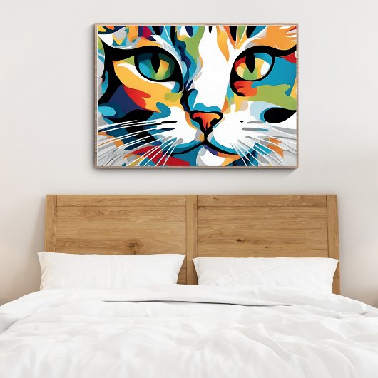 Katten gezicht modern kunst Poster