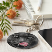 Katten gezicht - Sleutelhanger (Zijkant)