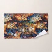Katten Gezichten Dieren Kunst Bad Handdoek (Handdoek)