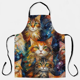 Katten Gezichten Dieren Kunst Schort