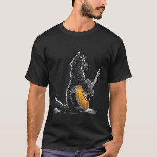 Katten Gitaar Muziek Musicus Grappige Kunst Ontwer T-shirt