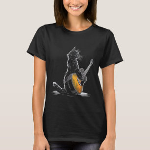 Katten Gitaar Muziek Musicus Grappige Kunst Ontwer T-shirt