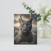Katten God Fantasie Briefkaart (Staand voorkant)