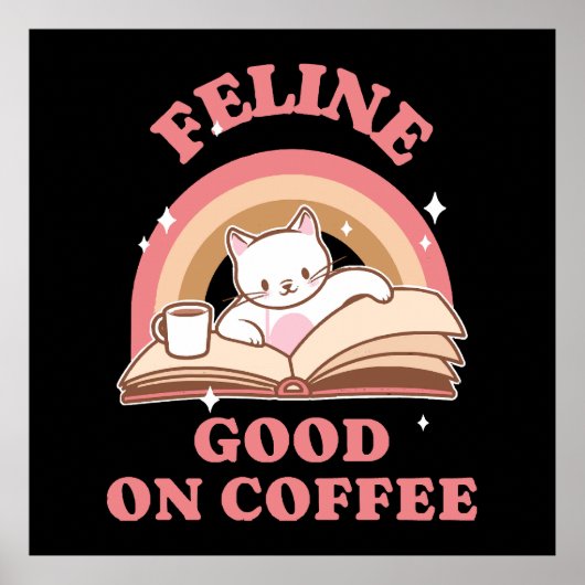 Katten goed op koffie poster (Voorkant)