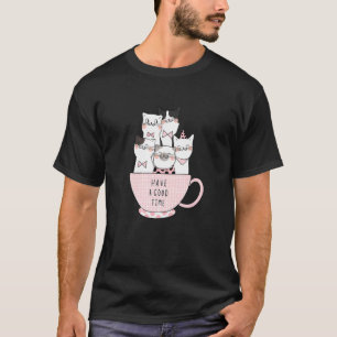 Katten Goede Tijd Koffie en Barista's T-shirt