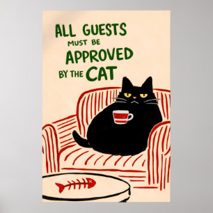 Katten Goedgekeurde Poster, Grappige Huisdier Muur Poster
