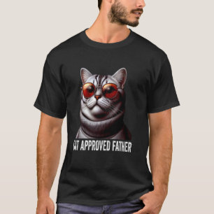 Katten Goedgekeurde Vader Vaderdag Kitten Liefhebb T-shirt