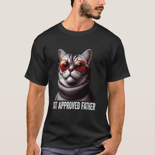 Katten Goedgekeurde Vader Vaderdag Kitten Liefhebb T-shirt (Voorkant)