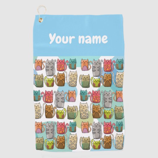 Katten! Golfhanddoek (Voorkant)