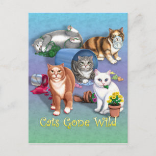 Katten Gone Wild Briefkaart