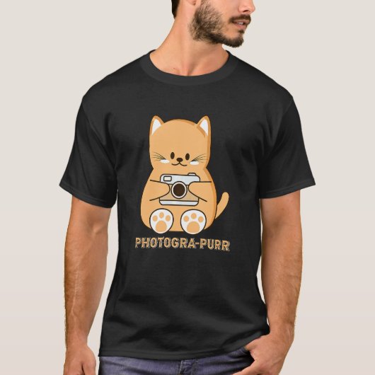 Katten grap fotograaf t-shirt (Voorkant)
