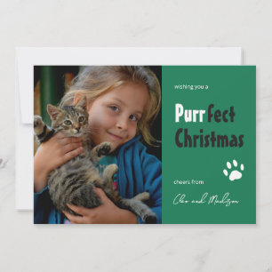 Katten grap Purrfecte Kerst foto huisdier vakantie Feestdagenkaart