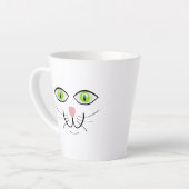 Katten grappig gezicht cartoon-29034 latte mok (Linkerhoek)