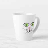 Katten grappig gezicht cartoon-29034 latte mok (Rechterhoek)