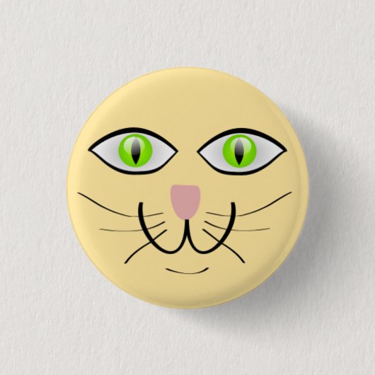 Katten grappig gezicht Cartoon-29034 Ronde Button 3,2 Cm (Voorkant)
