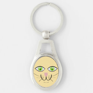Katten grappig gezicht cartoon-29034 sleutelhanger