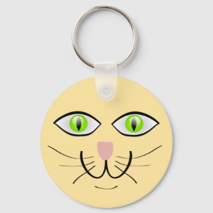 Katten grappig gezicht cartoon-29034 sleutelhanger
