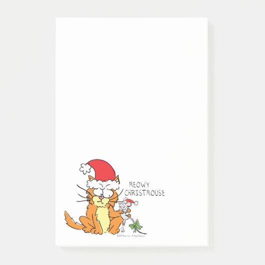Katten Grappig Kerst Mooie Muis Post-it® Notes (Voorkant)