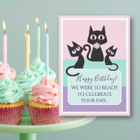 Katten! Grappig! Leuke verjaardag Kaart