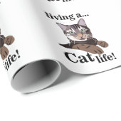 Katten grappige dierliefhebber cadeaupapier (Rol Hoek)