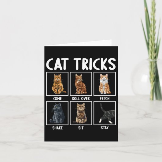 Katten Grappige Kat Tricks Kaart (Voorkant)