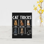 Katten Grappige Kat Tricks Kaart (Gele Bloem)