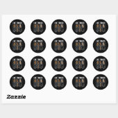 Katten Grappige Kat Tricks Ronde Sticker (Vel)
