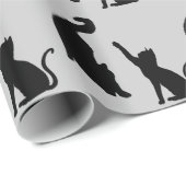 Katten Grijs Zwart Verjaardag Cadeaupapier (Rol Hoek)