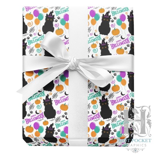 Katten Halloween Inpakpapier