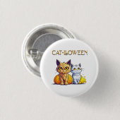 Katten Halloween Ronde Button 3,2 Cm (Voorkant /achterkant)