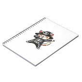Katten Halloween Skelet Schattige Kat Kinderen  Notitieboek (Linkerzijde)