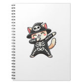 Katten Halloween Skelet Schattige Kat Kinderen  Notitieboek (Voorkant)