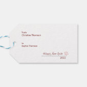 katten handen Prettig Kerstfeest Cadeaulabel (Achterkant Horizontaal)