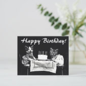  katten Happy Birthday Briefkaart (Staand voorkant)