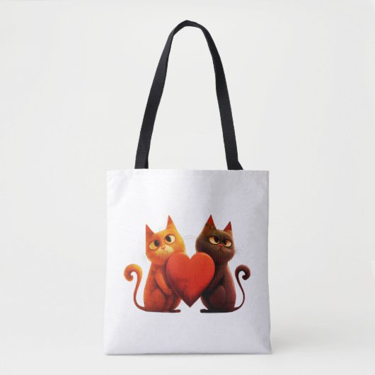 Katten, Hart,huisdier Tote Bag (Voorkant)