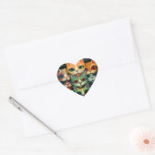 Katten Hart Sticker (Envelop)