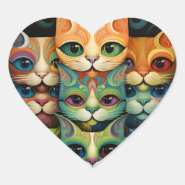 Katten Hart Sticker