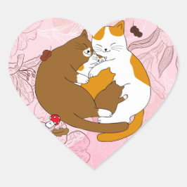 Katten Hart Sticker